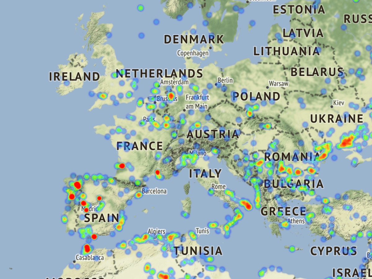 Carte des feux en temps&nbsp;réel